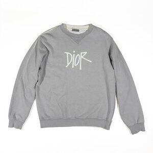 DIOR x Stussy Crewneck Sweatshirt Grey Size M SS21